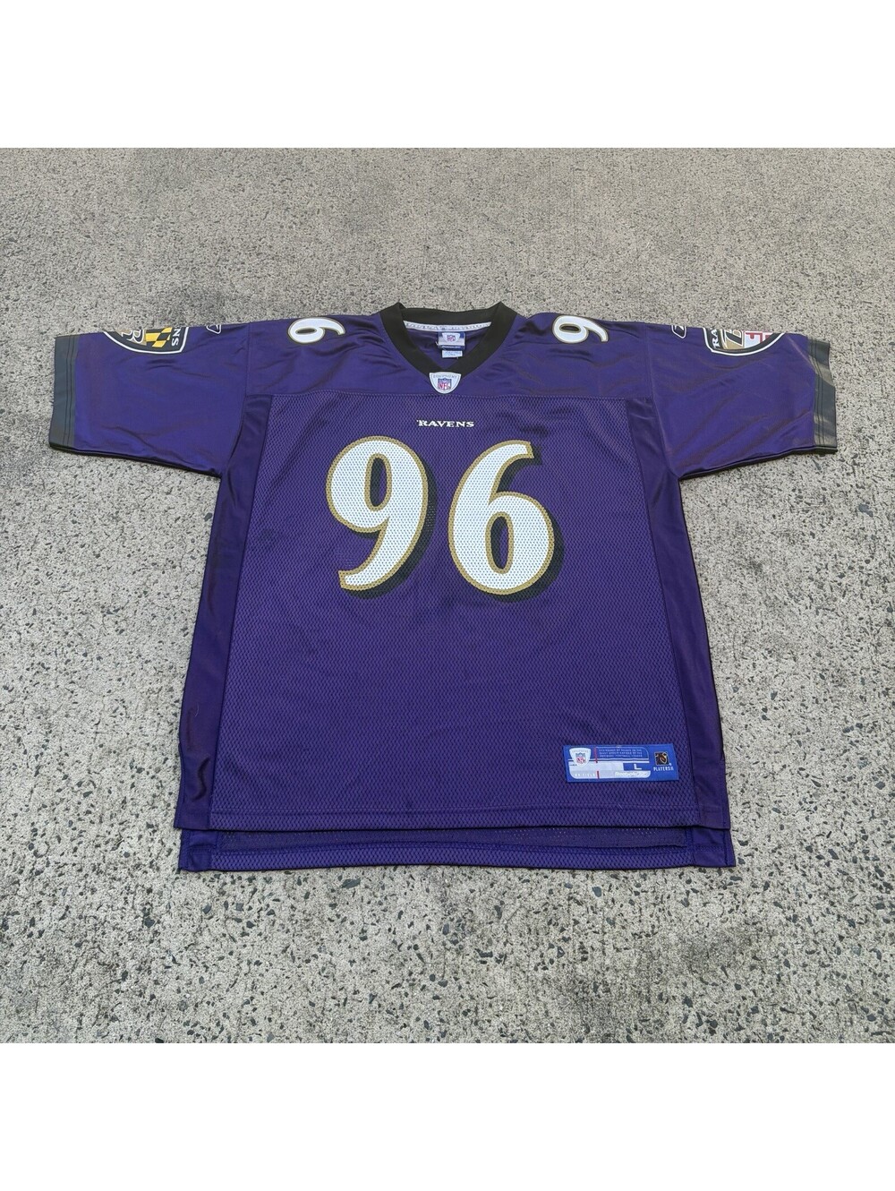 Autographed Reebok Adalius Thomas Baltimore Ravens 96 Signed NFL Jersey Large